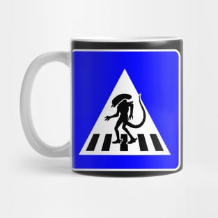 Alien Crosswalk Sign 3 Mug